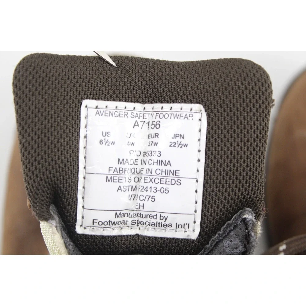 Avenger Women's Composite Toe Waterproof Hiker Work Boot A7156 Chocolate 6.5W US